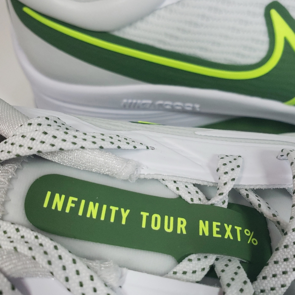 Nike Air Zoom Infinity Tour Next% Wide White Treeline Golf Shoes Men's size 10.5 - Picture 4 of 10